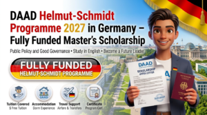 DAAD Helmut-Schmidt Programme 2027 in Germany – Fully Funded Master’s Scholarship