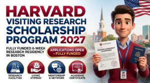 Harvard Visiting Research Scholarship Program 2027 – Fully Funded 6-Week Research Residency in Boston